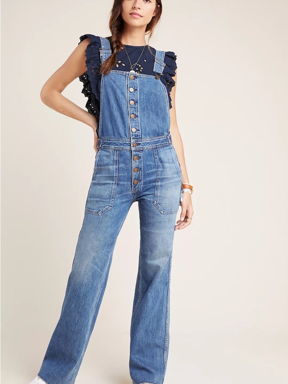 Citizens of Humanity‎ Faye Denim Overalls XS Anthropolgie Bootcut Denim Overalls